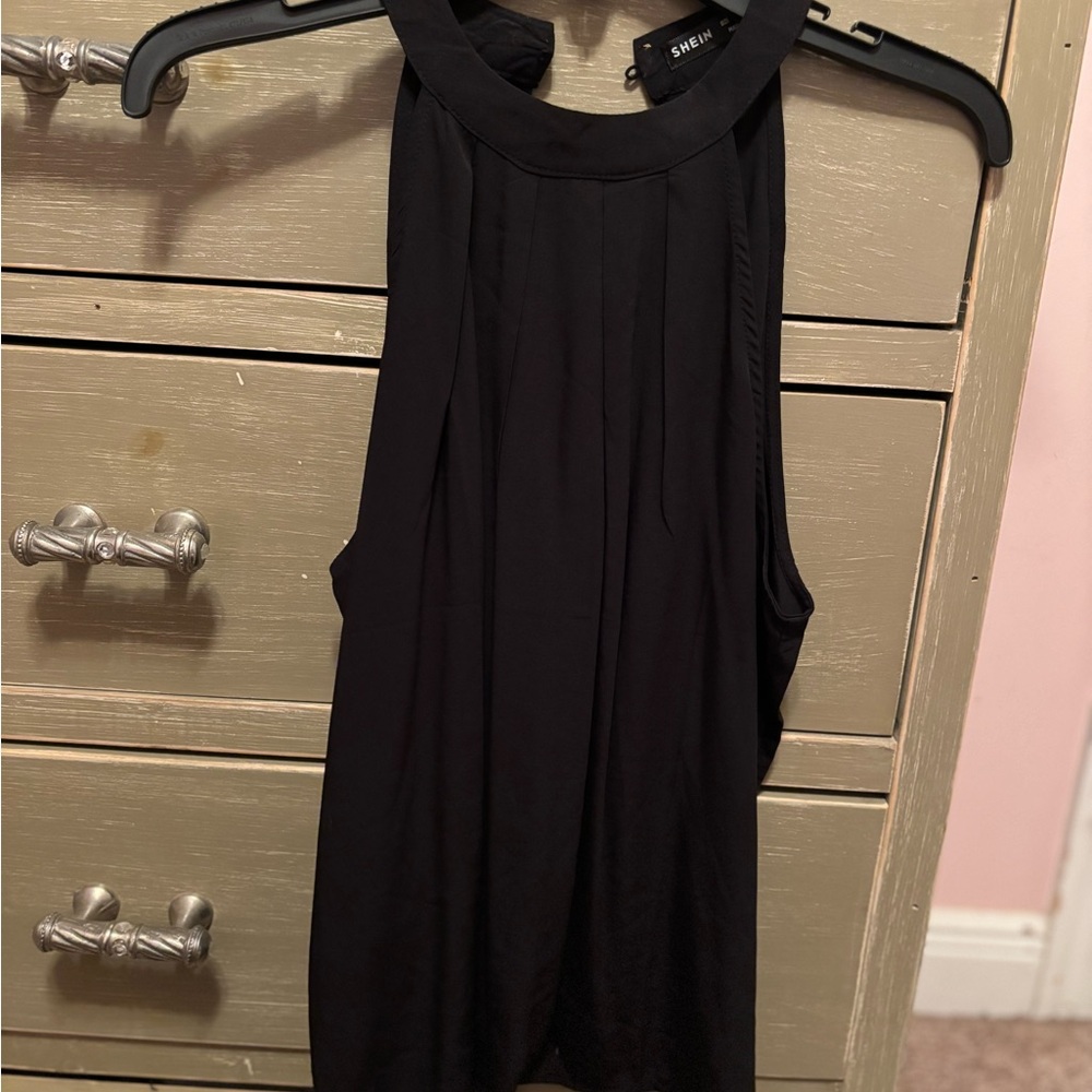 SHEIN Elegant Black Tank Top